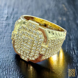14K Gold Men’s Square Statement Ring