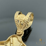 10K Gold and C/Z Nugget Pendant