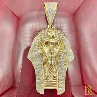2” 14K Gold King Tut Pharaoh Pendant (3D)