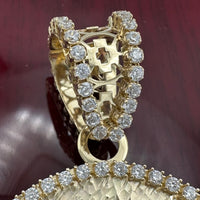 3” 14k Yellow Gold Saint Barbara Pendant