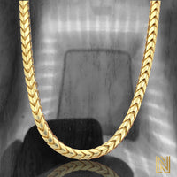 3.5mm 10k Yellow Gold  Solid Franco Chain