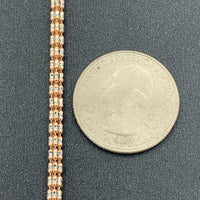 3.25mm 14K Rose Gold Ice Link Chain
