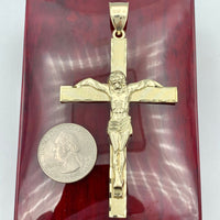 3.5” 10K Gold Crucifix Pendant