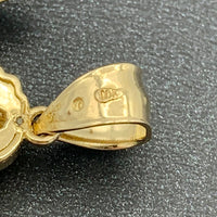 10K Two-tone Gold Angel Pendant