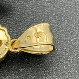 10K Two-tone Gold Angel Pendant