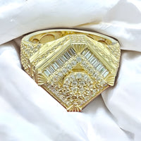 14K Yellow Gold 3D Statement Ring