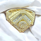 14K Yellow Gold 3D Statement Ring