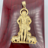 2.75” 14K Yellow Gold Saint Lazarus Pendant