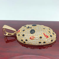 1.9” 14k Yellow Gold Jason Mask Pendant