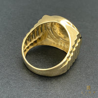 10K Gold and C/Z Royal Crown Men’s Ring