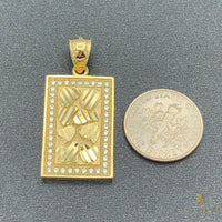 14K Yellow Gold Nugget Pendant