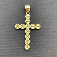 1.63” 14K Yellow Gold Iced Out Cross Pendant
