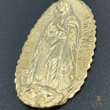 2.3” 10K Yellow Gold Our Lady of Guadalupe Pendant