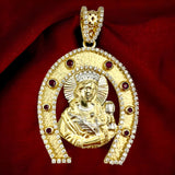 3” 14k Yellow Gold Saint Barbara Pendant