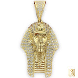 2” 14K Gold King Tut Pharaoh Pendant (3D)