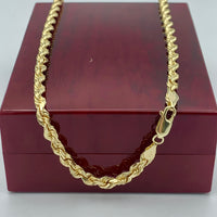 3mm 14k Yellow Gold Solid Rope Chain