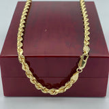 3mm 14k Yellow Gold Solid Rope Chain