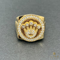 10K Gold and C/Z Royal Crown Men’s Ring