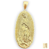 2.3” 10K Yellow Gold Our Lady of Guadalupe Pendant
