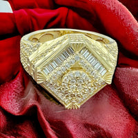 14K Yellow Gold 3D Statement Ring