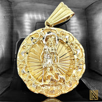 2.5” 10k Yellow Gold Saint Lazarus Medallion