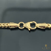 2.3MM 14k Yellow Gold Solid Franco Chain