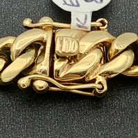 10mm 10k Yellow Gold Solid VIP Miami Cuban Bracelet
