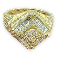 14K Yellow Gold 3D Statement Ring