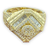 14K Yellow Gold 3D Statement Ring