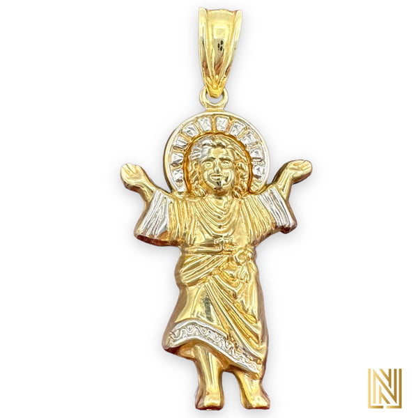 10K Yellow Gold Baby Jesus Divino Niño Pendant