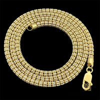3.25mm 14K Rose Gold Ice Link Chain