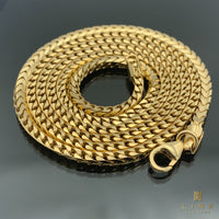 2.3MM 14k Yellow Gold Solid Franco Chain