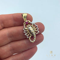 10K Yellow & White Gold Scorpio Pendant