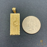 14K Gold Million Dollars Bill Pendant