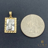 14K Two-tone Gold Our Lady of Guadalupe Pendant