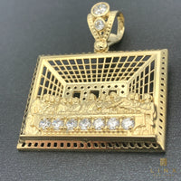 14K Yellow Gold Last Supper Pendant