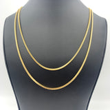 2.3MM 14k Yellow Gold Solid Franco Chain