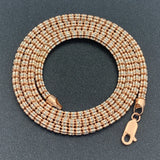 3.25mm 14K Rose Gold Ice Link Chain