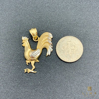 14K Yellow Gold Rooster Pendant