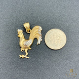 14K Yellow Gold Rooster Pendant
