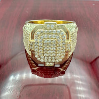 14K Gold Men’s Square Statement Ring