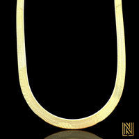 3.3mm 14k Yellow Gold Herringbone Necklace
