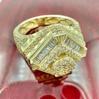 14K Yellow Gold 3D Statement Ring