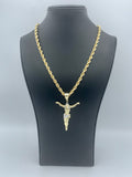10K Yellow Gold Crucified Jesus Pendant