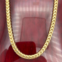 3.5mm 10k Yellow Gold  Solid Franco Chain