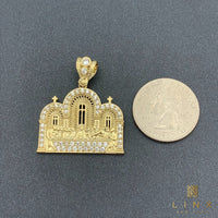 10K Yellow Gold and C/Z Last Supper Pendant