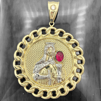2.5” 10K Yellow Gold Saint Barbara Pendant