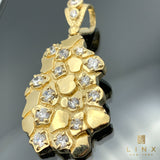 10K Gold and C/Z Nugget Pendant