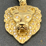 14K Yellow Gold Lion Head Pendant