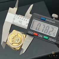 10K Gold and C/Z Royal Crown Men’s Ring